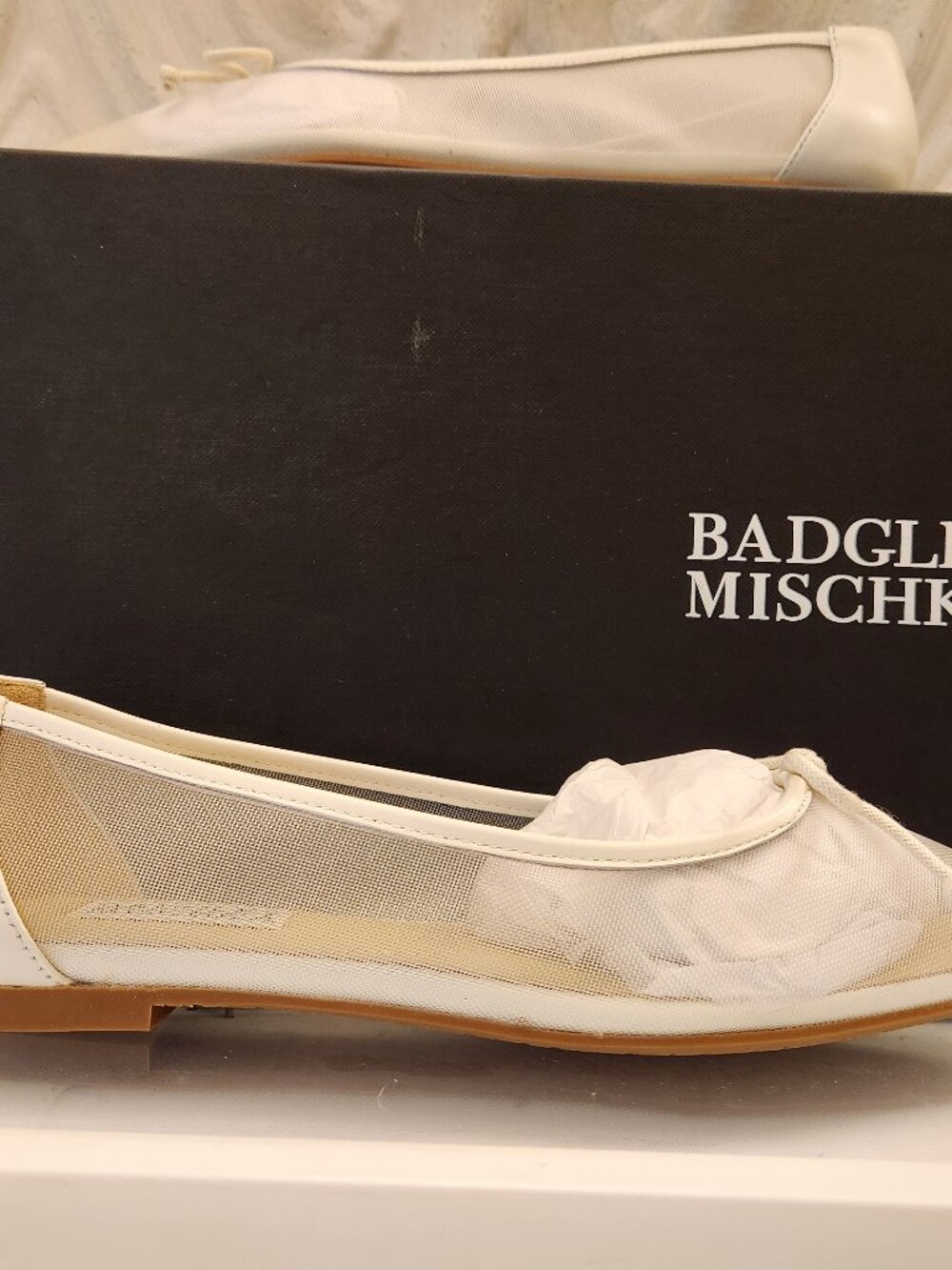 Badgley Mischka Mesh Ballet Flats. NIB. Size 6